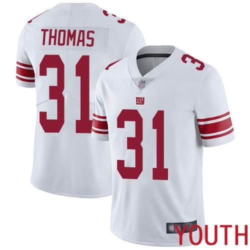 Youth New York Giants #31 Michael Thomas White Vapor Untouchable Limited Player Football NFL Jersey->youth nfl jersey->Youth Jersey